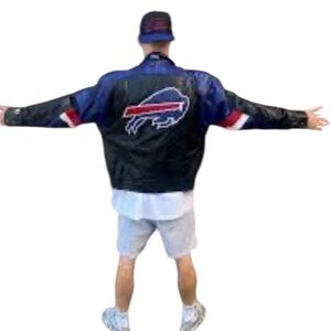 VINTAGE PREOWNED Pro Player Buffalo Bills leather jacket Sz XL NFL FOOTBALL